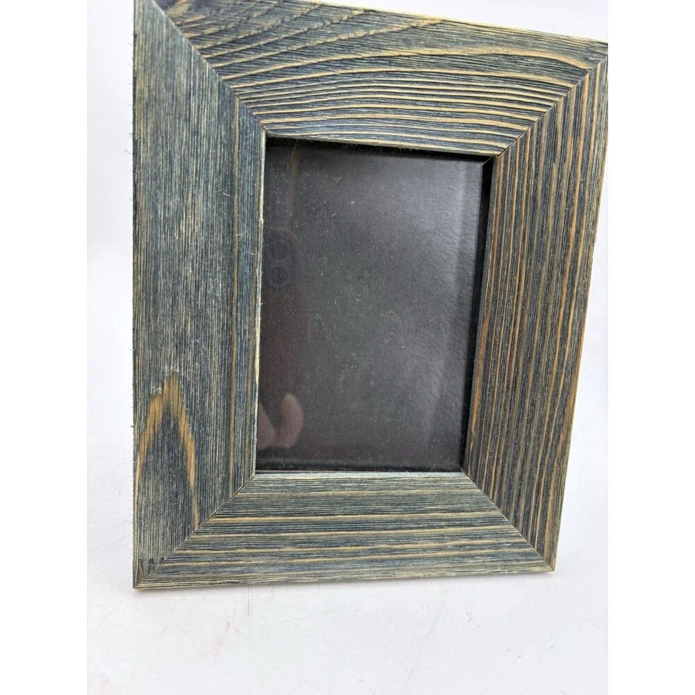 Rustic Distressed Wood Picture Frame Blue Brown Farmhouse 4x6 Tabletop Wall
